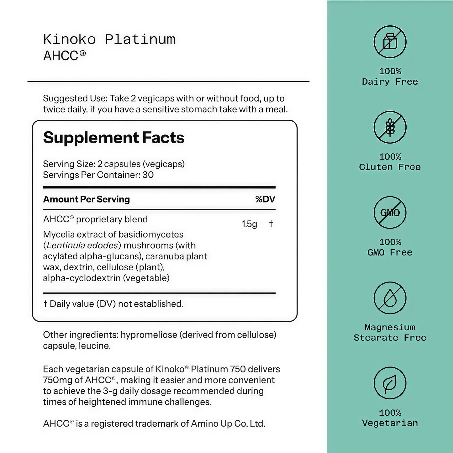 AHCC® - Kinoko® Platinum